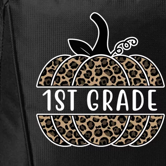 1st Grade Leopard Pumpkin City Backpack