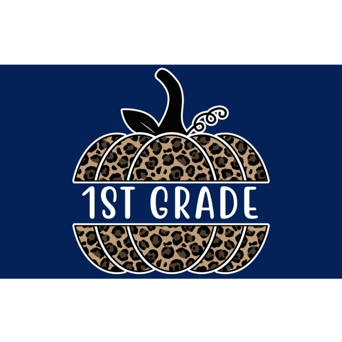 1st Grade Leopard Pumpkin Bumper Sticker