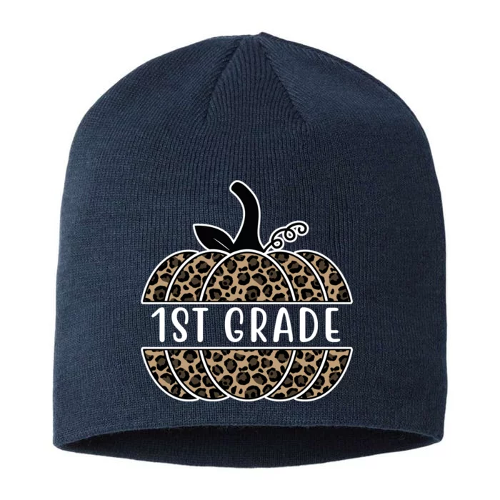 1st Grade Leopard Pumpkin 8 1/2in Sustainable Knit Beanie