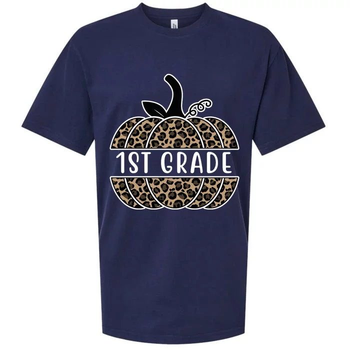 1st Grade Leopard Pumpkin Sueded Cloud Jersey T-Shirt