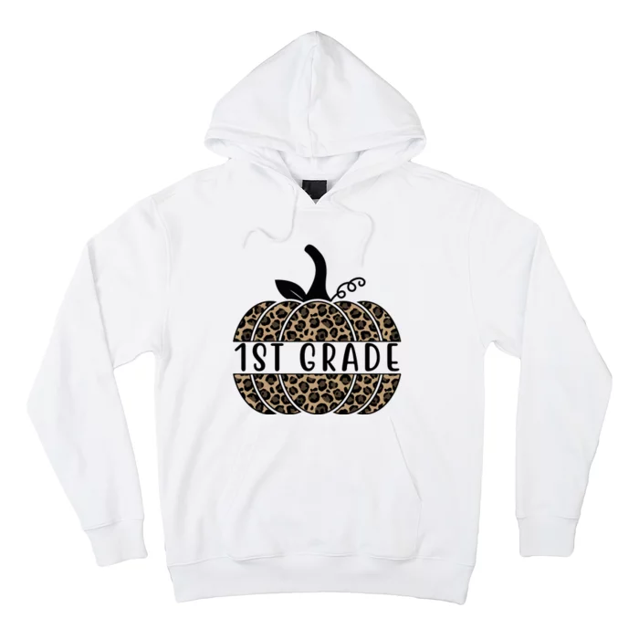 1st Grade Leopard Pumpkin Hoodie