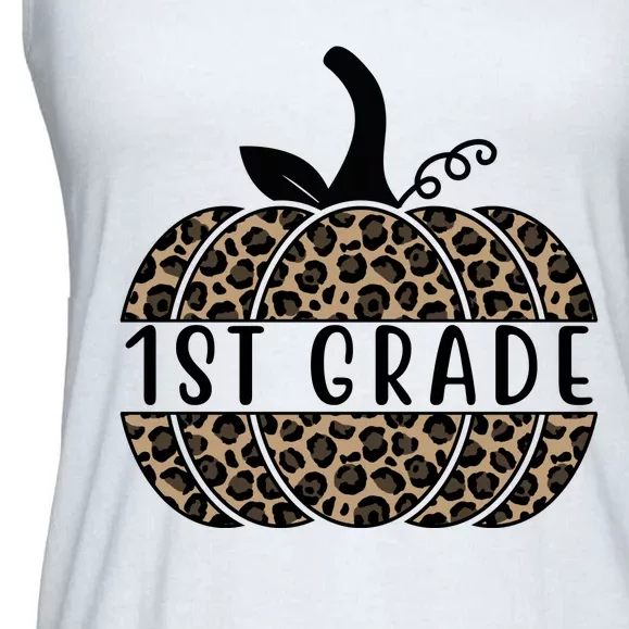 1st Grade Leopard Pumpkin Ladies Essential Flowy Tank