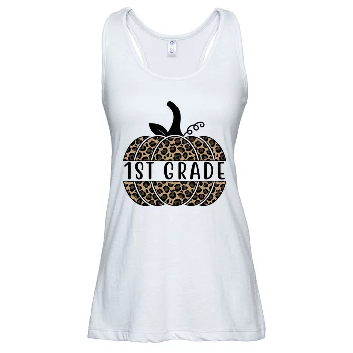 1st Grade Leopard Pumpkin Ladies Essential Flowy Tank