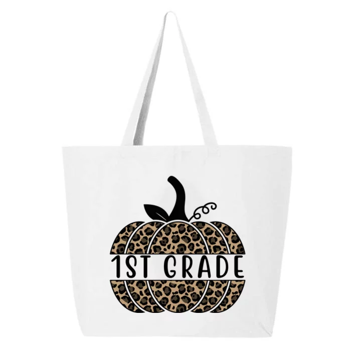 1st Grade Leopard Pumpkin 25L Jumbo Tote