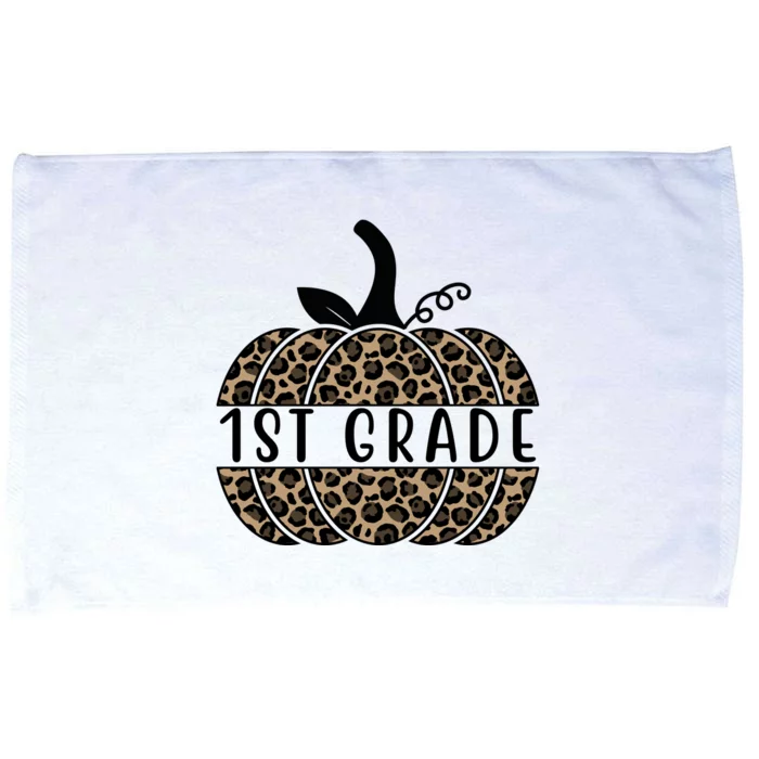 1st Grade Leopard Pumpkin Microfiber Hand Towel