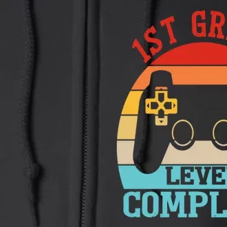 1st Grade Level Complete Last Day Of School Graduation Full Zip Hoodie