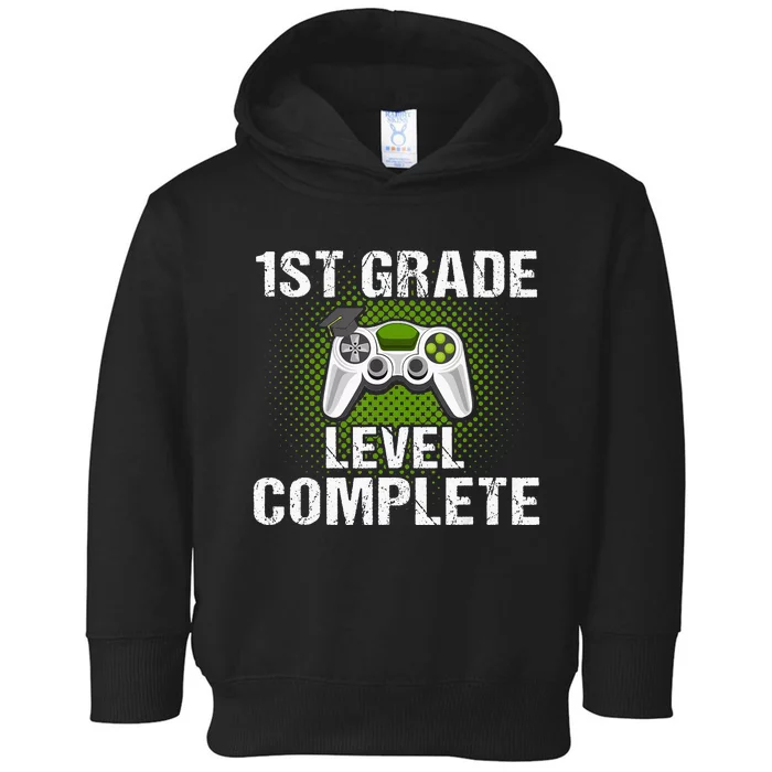 1St Grade Level Complete Graduation Student Video Gamer Toddler Hoodie