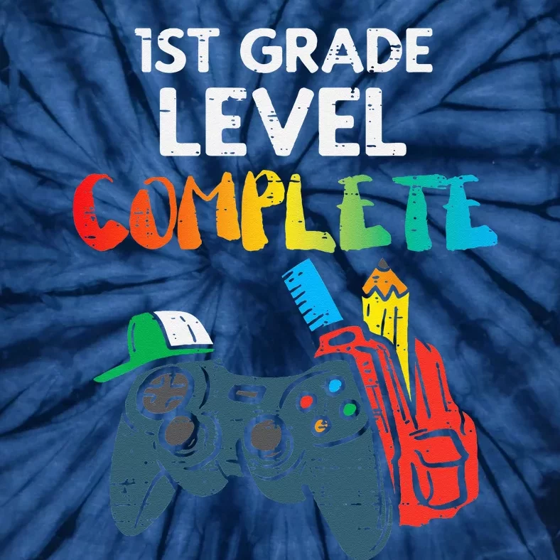 1st Grade Level Complete Gaming Boy Last Day Of School Gamer Tie-Dye T-Shirt