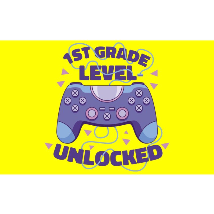 1st Grade Level Unlocked Back To School Gamer Bumper Sticker