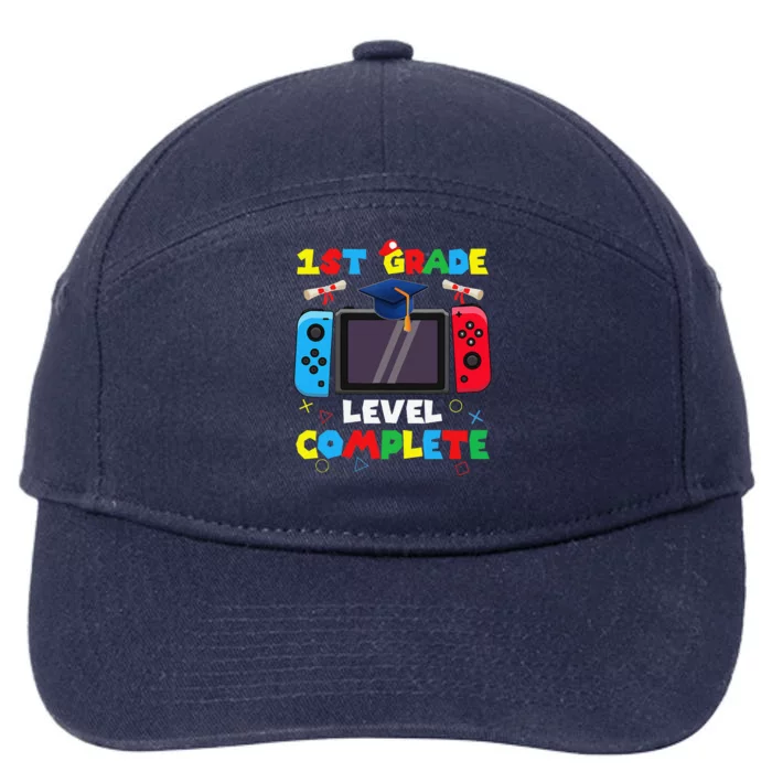 1st Grade Level Complete Graduation Class Of 2024 Boy Gamer 7-Panel Snapback Hat