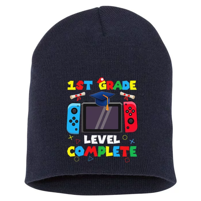 1st Grade Level Complete Graduation Class Of 2024 Boy Gamer Short Acrylic Beanie