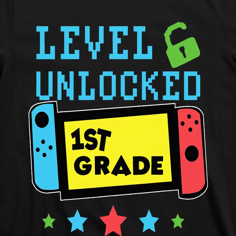 1st Grade Level Unlocked Gamer First Day Of School T-Shirt