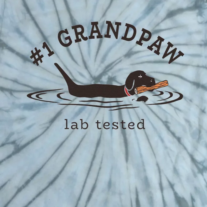 1 Grandpaw Lab Tested Pun Labrador Retriever Grandpa Tie-Dye T-Shirt