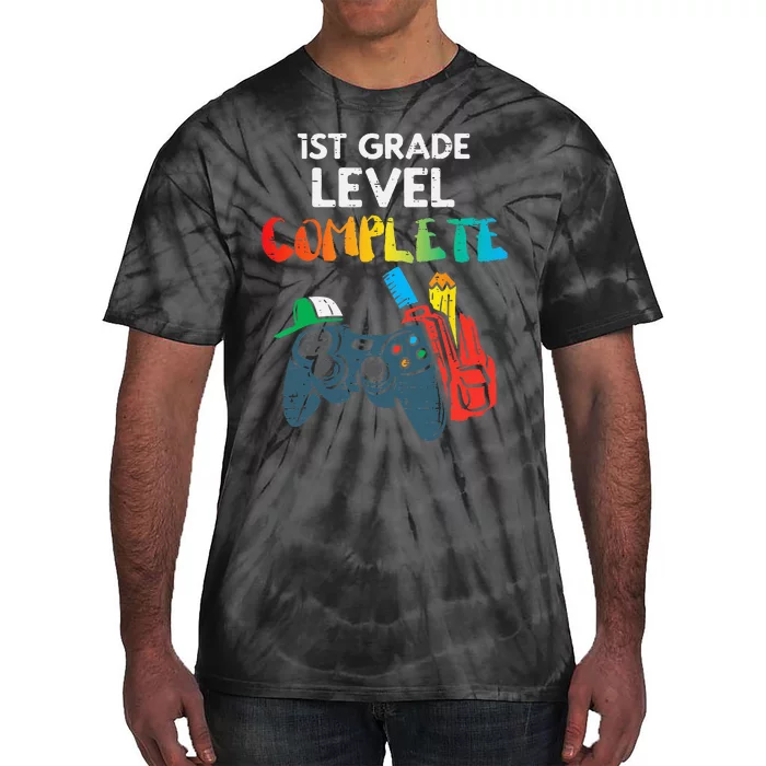 1st Grade Level Complete Gaming Boy Last Day Of School Gamer Tie-Dye T-Shirt