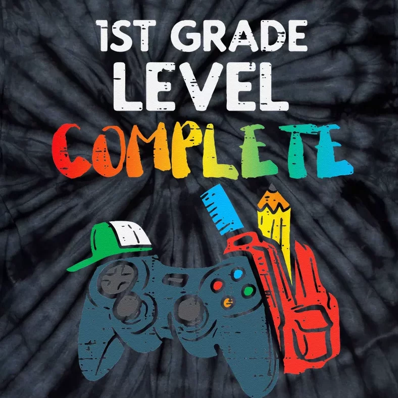 1st Grade Level Complete Gaming Boy Last Day Of School Gamer Tie-Dye T-Shirt