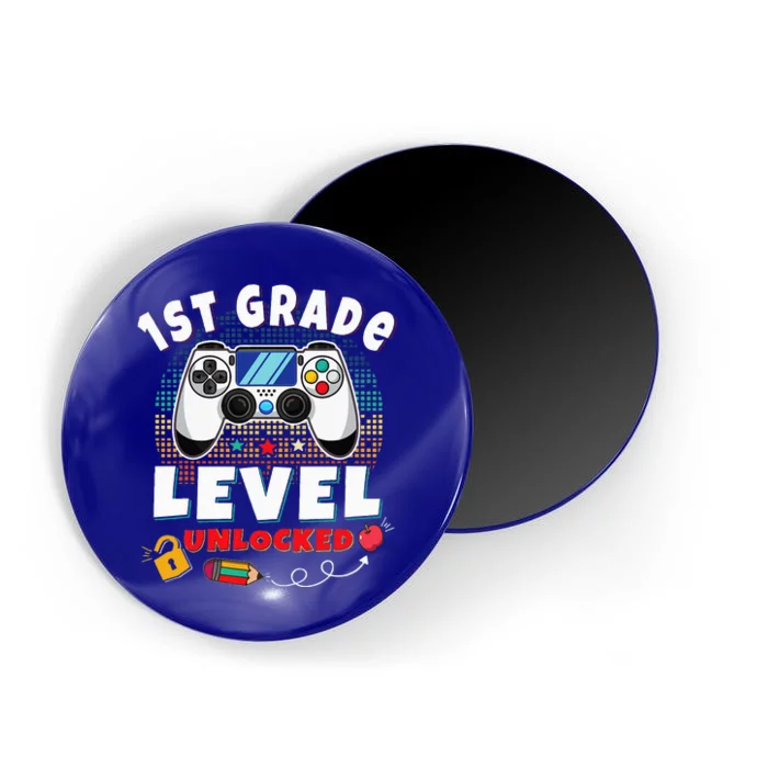 1st Grade Level Unlocked Gamer First Day Of School Magnet