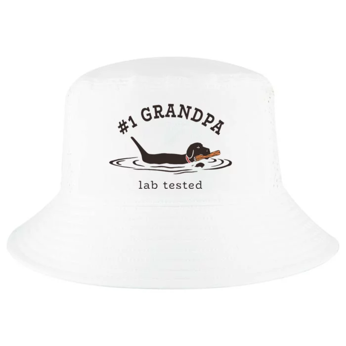 1 Grandpa Lab Tested Pun Labrador Retriever Dog Owner Cool Comfort Performance Bucket Hat