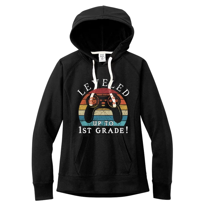 1St Grade Mode On Gamer Back To School First Days Meaningful Gift Women's Fleece Hoodie