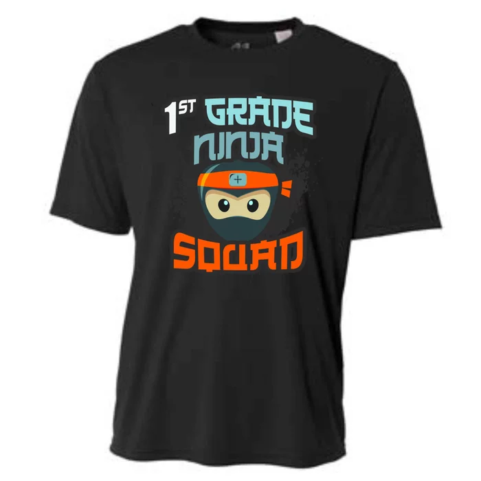 1st Grade Ninja Squad Hero First Day School Surprise Attack Gift Cooling Performance Crew T-Shirt