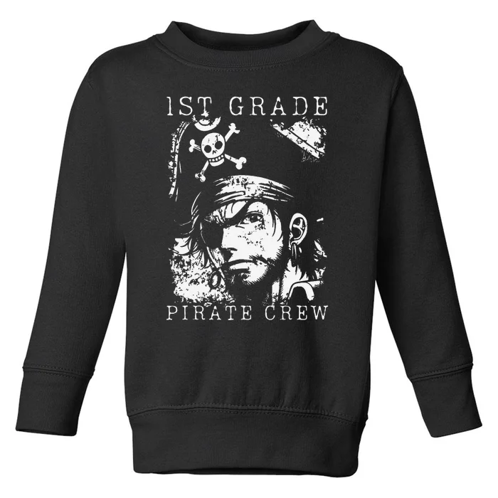 1st Grade Pirate Crew Halloween Student Teacher Toddler Sweatshirt