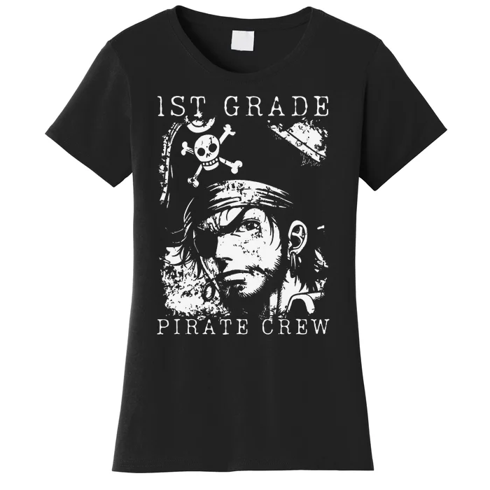 1st Grade Pirate Crew Halloween Student Teacher Women's T-Shirt