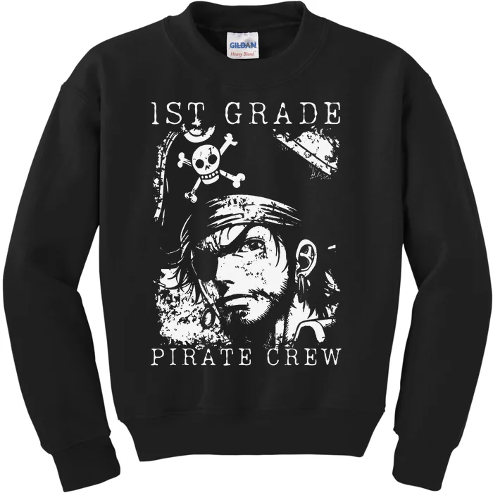 1st Grade Pirate Crew Halloween Student Teacher Kids Sweatshirt