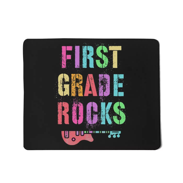 1st GRADE ROCKS Student Teacher Team Rockstar FIRST Grader Mousepad