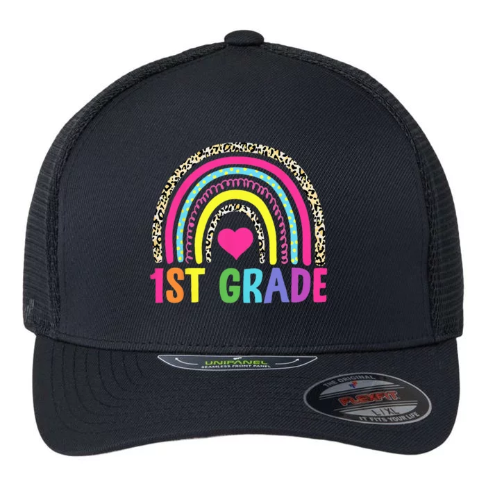 1st Grade Rainbow First Grade Team Teacher Flexfit Unipanel Trucker Cap