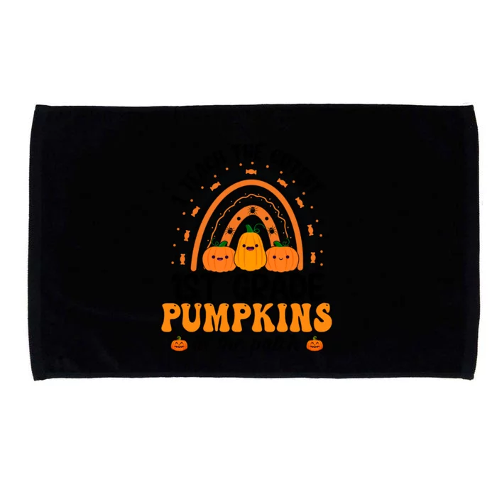 1St Grade Rainbow Halloween I Teach The Cutest Pumpkins Great Gift Microfiber Hand Towel