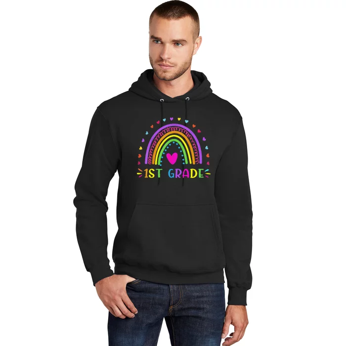 1st Grade Rainbow Teacher Team 1st Grade Squad Hoodie