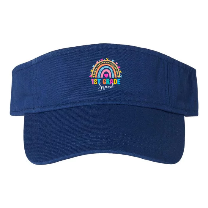 1St Grade Squad Back To School Rainbow Teachers First Grade Gift Valucap Bio-Washed Visor