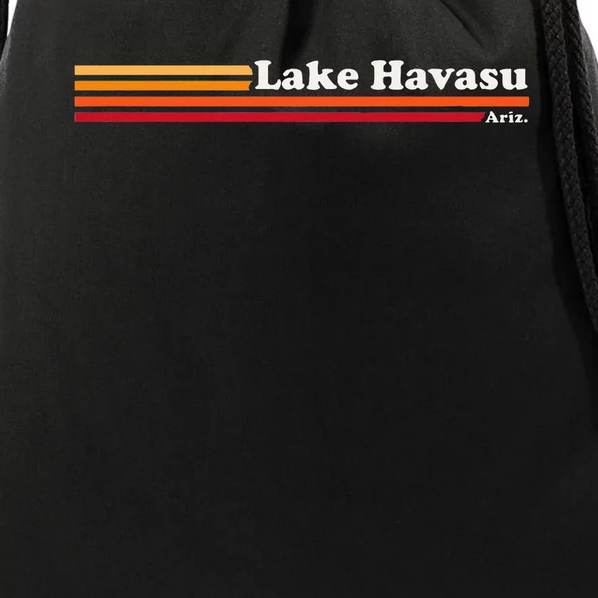 1980s Graphic Style Lake Havasu Arizona Drawstring Bag