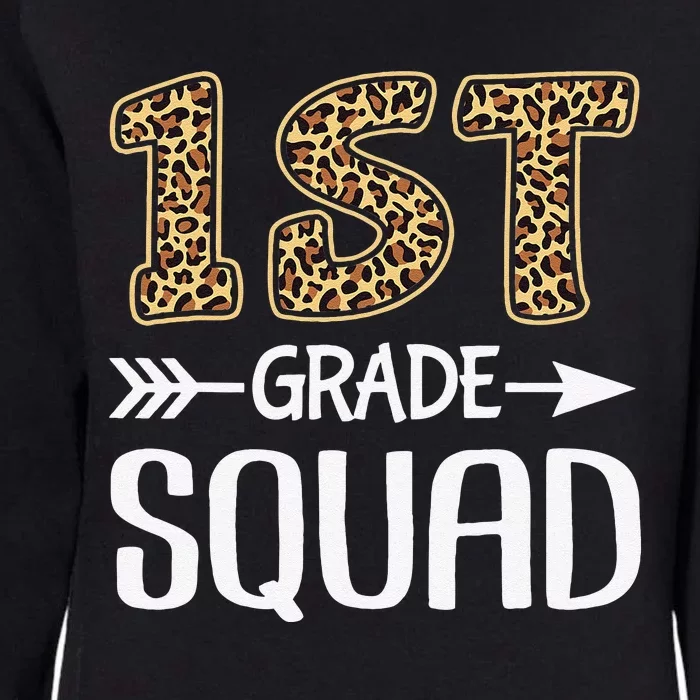 1st Grade Squad Leopard First Grade Teacher Student Womens California Wash Sweatshirt