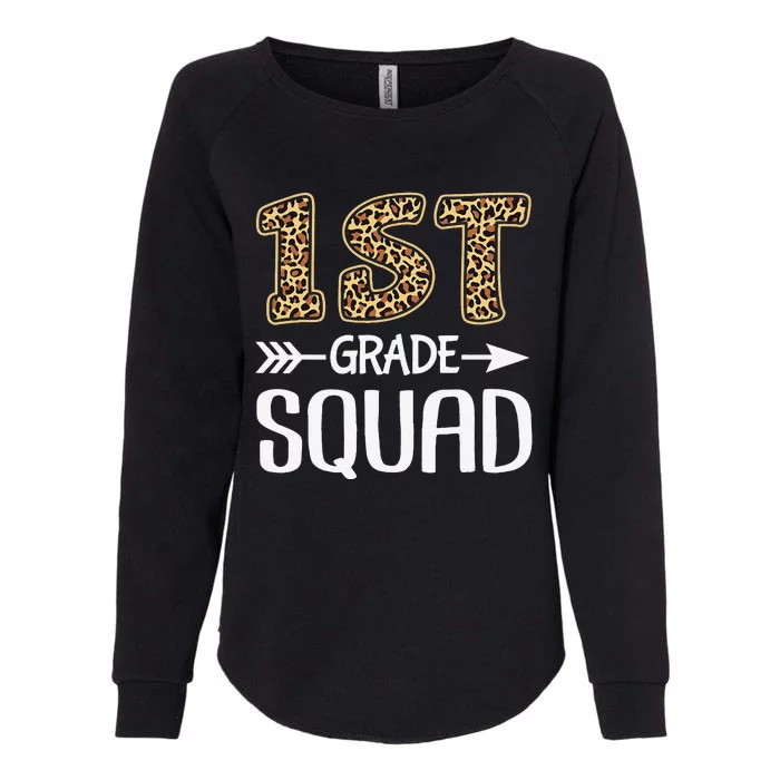 1st Grade Squad Leopard First Grade Teacher Student Womens California Wash Sweatshirt