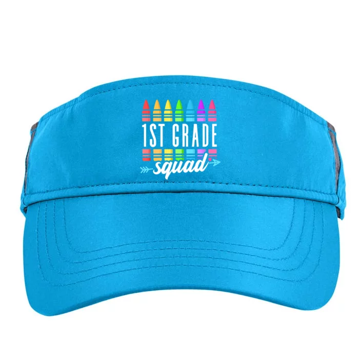 1st Grade Squad Team Crew Back School Graduation Teacher Adult Drive Performance Visor