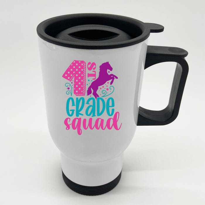 1st Grade Squad Back To School Teacher First Grade Gift Front & Back Stainless Steel Travel Mug