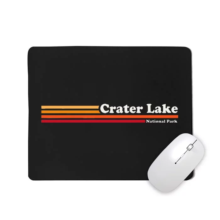 1980s Graphic Style Crater Lake National Park Mousepad