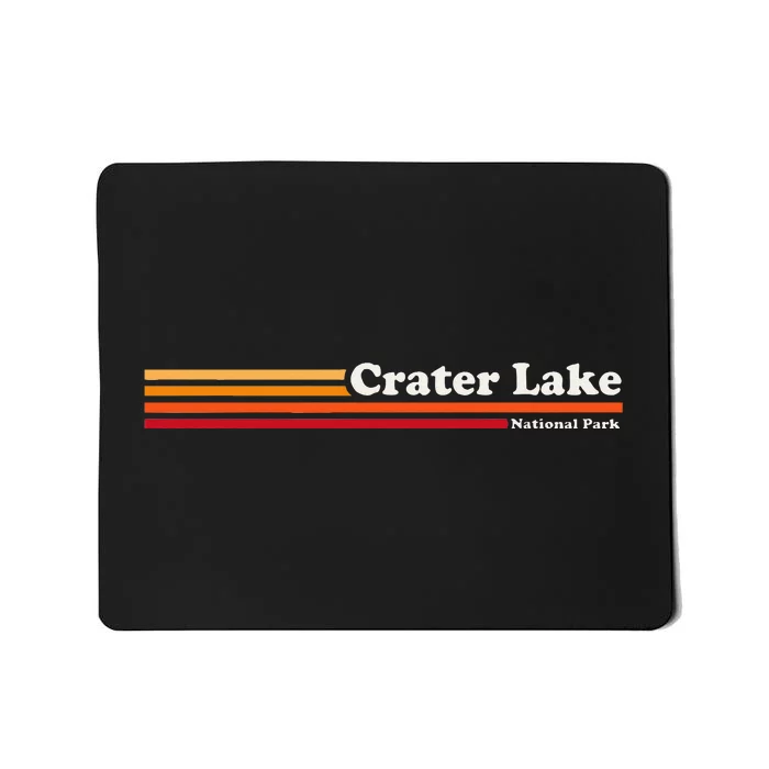 1980s Graphic Style Crater Lake National Park Mousepad