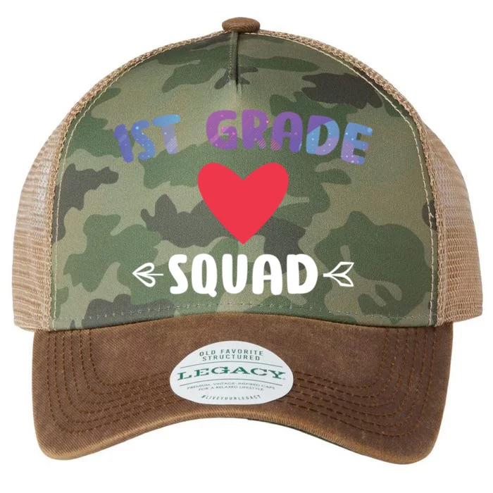 1St Grade Squad 1St Grade Cool Gift Legacy Tie Dye Trucker Hat