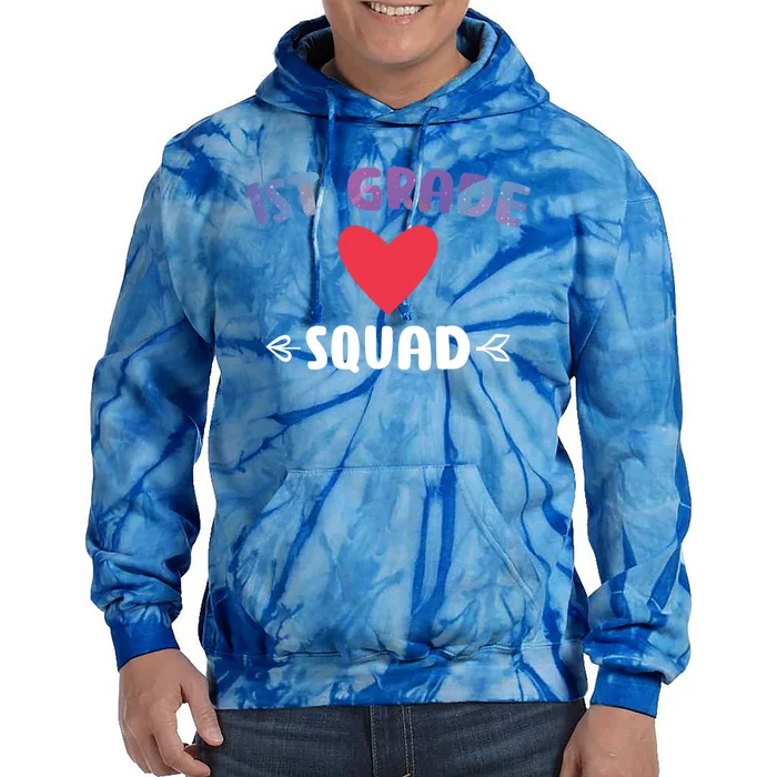 1St Grade Squad 1St Grade Cool Gift Tie Dye Hoodie