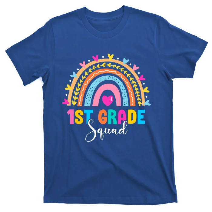 1St Grade Squad Back To School Rainbow Teachers First Grade Cool Gift T-Shirt