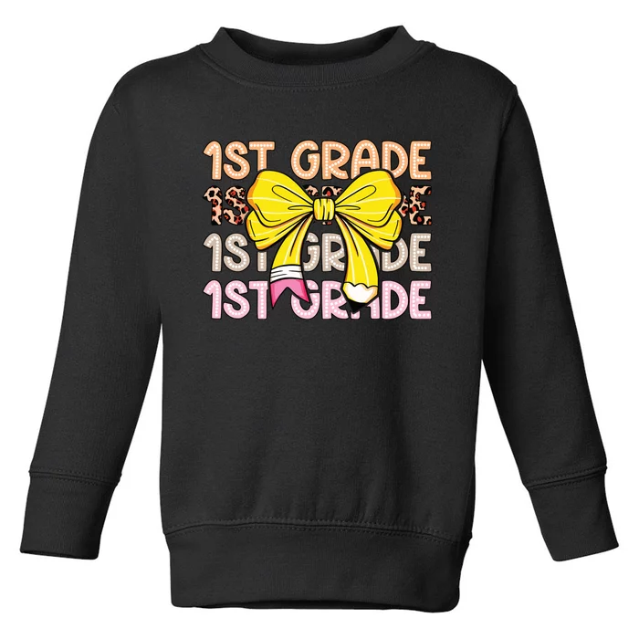 1st Grade Squad First Grade Team 1st Day Of School Toddler Sweatshirt