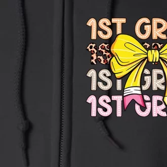 1st Grade Squad First Grade Team 1st Day Of School Full Zip Hoodie