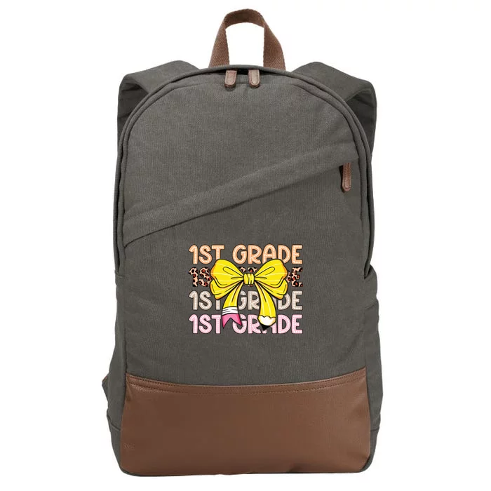 1st Grade Squad First Grade Team 1st Day Of School Cotton Canvas Backpack