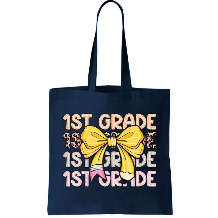 1st Grade Squad First Grade Team 1st Day Of School Tote Bag