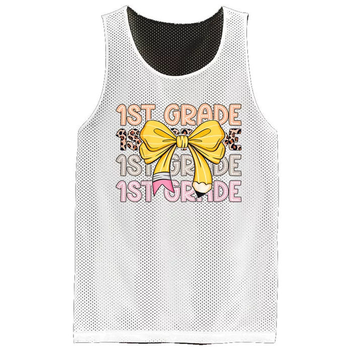 1st Grade Squad First Grade Team 1st Day Of School Mesh Reversible Basketball Jersey Tank