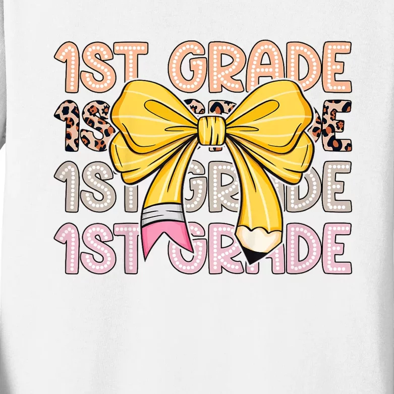 1st Grade Squad First Grade Team 1st Day Of School Kids Long Sleeve Shirt