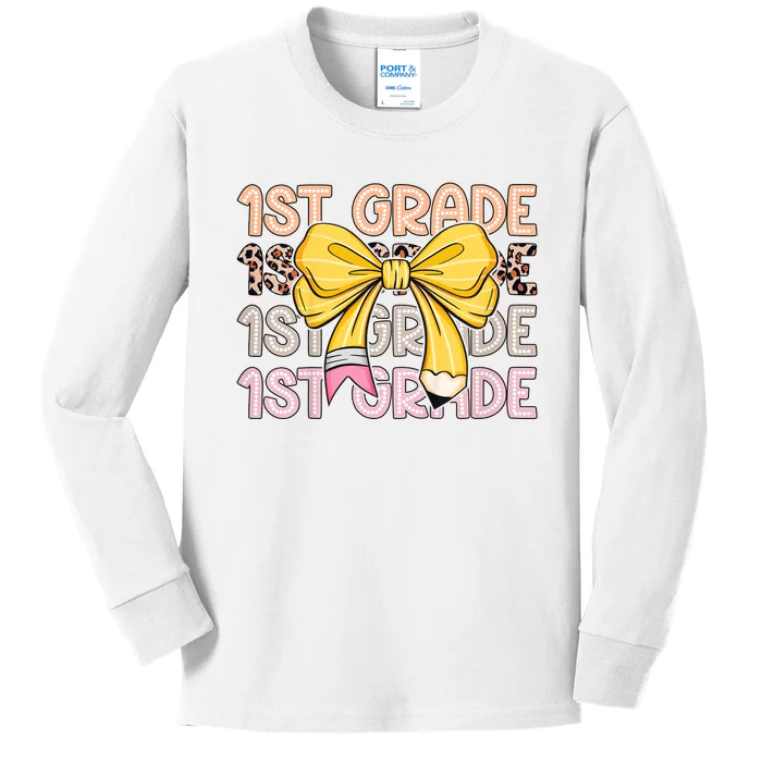 1st Grade Squad First Grade Team 1st Day Of School Kids Long Sleeve Shirt