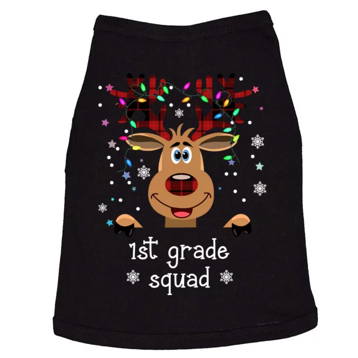 1st Grade Squad Reindeer Christmas Doggie Tank