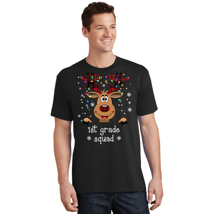 1st Grade Squad Reindeer Christmas T-Shirt